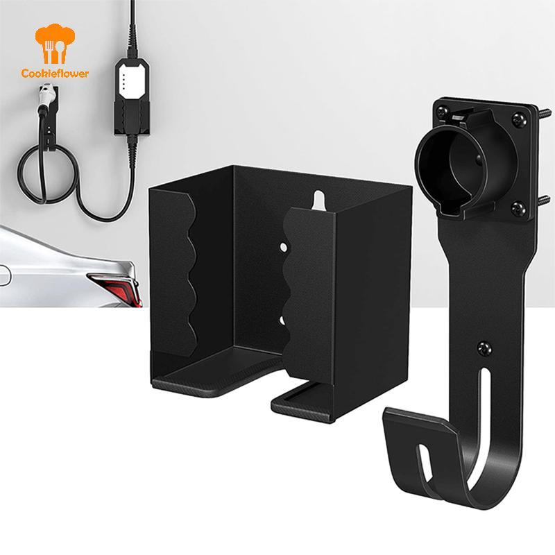 CKFR EV Charger Holder Wall Mount Kit EV Charger Holster Do สําหรับ SAE J1772 Connector J-Hook EV Ch