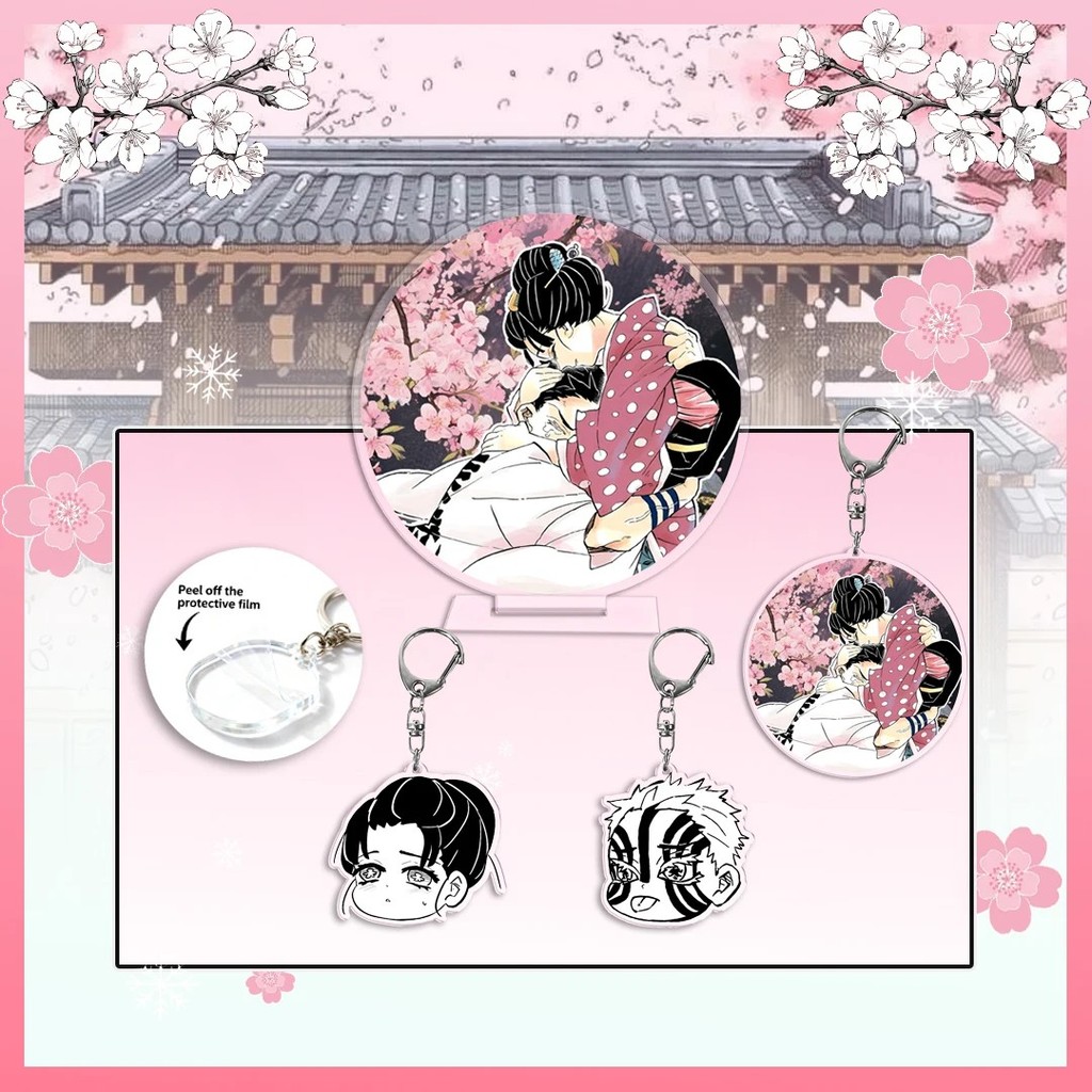 Standee Demon Slayer Akaza Hakuji Koyuki เดสก์ท็อป Mica รุ่นพวงกุญแจอะนิเมะ Kimetsu ไม่มี Yaiba Chib