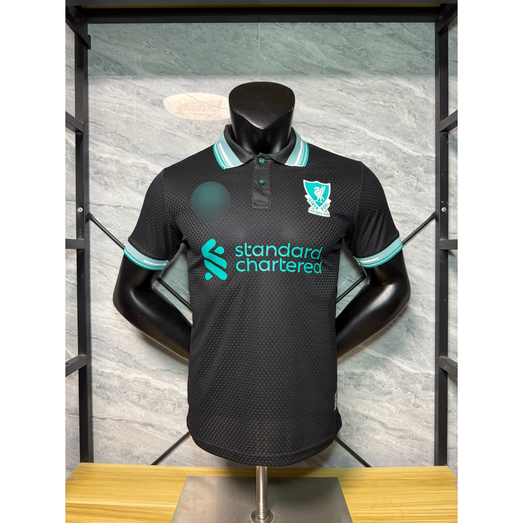 เสื้อโปโลลิเวอร์พูล สีดำ ฤดูกาล 2026/2027 สำหรับ UCL และ EPL พร้อมให้คุณกำหนดเองชื่อและหมายเลข