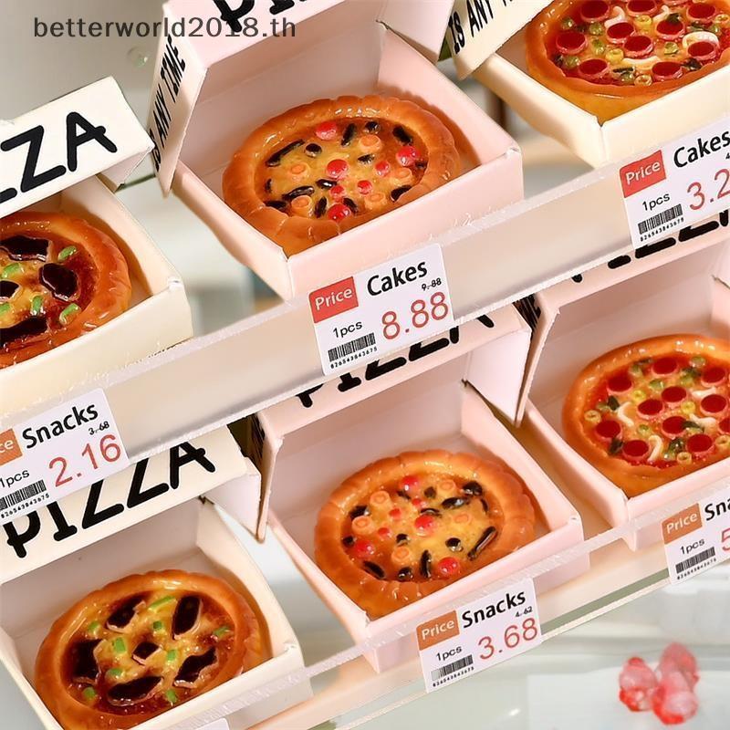 [bet] 10 ชิ้นตุ๊กตาน่ารักจิ๋วจําลองครัวอาหารของเล่นพิซซ่ารุ่นตกแต่งบ้านเด็กเล่นของเล่นไมโครภูมิทัศน์