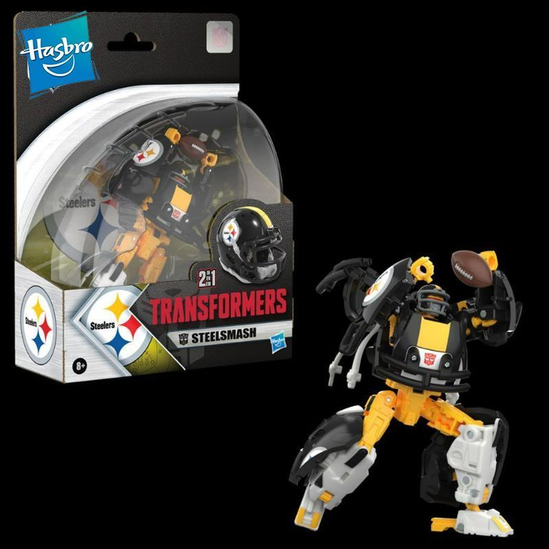 [Hasbro] Transformers American Rugby League Joint NFL Helmet Black Pittsburgh Steelers Steel Broken