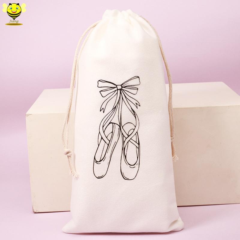[Jiang] Dance Bag Shoes Storage Pouch Ballet Organizer Handbag Bags Pouches Satin Ballet Shoe Bag Sa