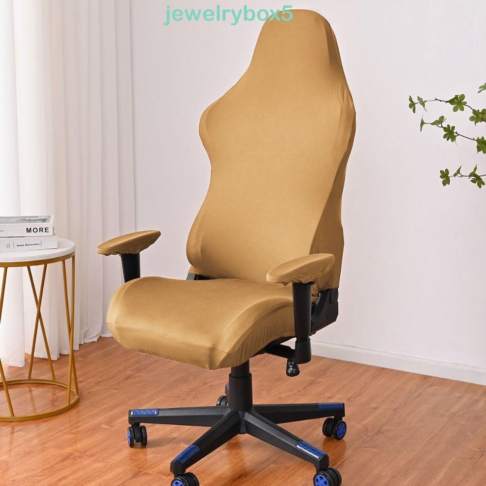Jewelrybox5 ผ้าคลุมเก้าอี้เกมมิ่ง, ผ้าคลุมป้องกันสีทึบโพลีเอสเตอร์, เก้าอี้คอมพิวเตอร์ยืดหยุ่นผ้าคลุมเบาะแบบถอดได้เก้าอี้นั่ง