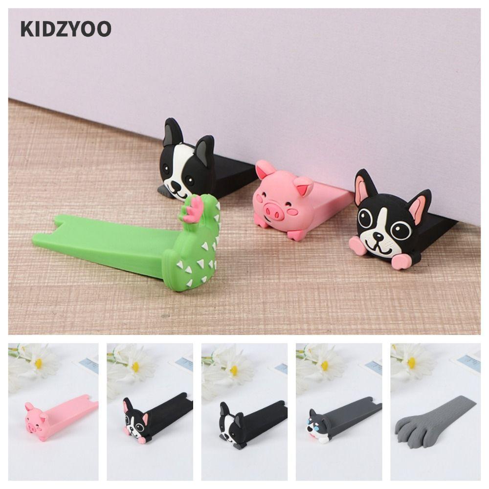 KIDZYOO ที่กั้นประตู, บล็อกประตูบ้านแบบใช้ซ้ําได้ Wedge Doorstops, ซิลิโคนป้องกันการชนกัน Stopper น่ารักของขวัญที่วางพื้น