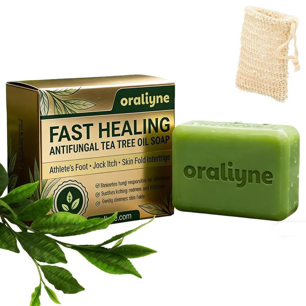Oraliyne สบู่ล้างหน้าป้องกันเชื้อรา, สบู่น้ํามันทีทรี, ทําความสะอาดล้ําลึก Purifying Body Wash สําหร