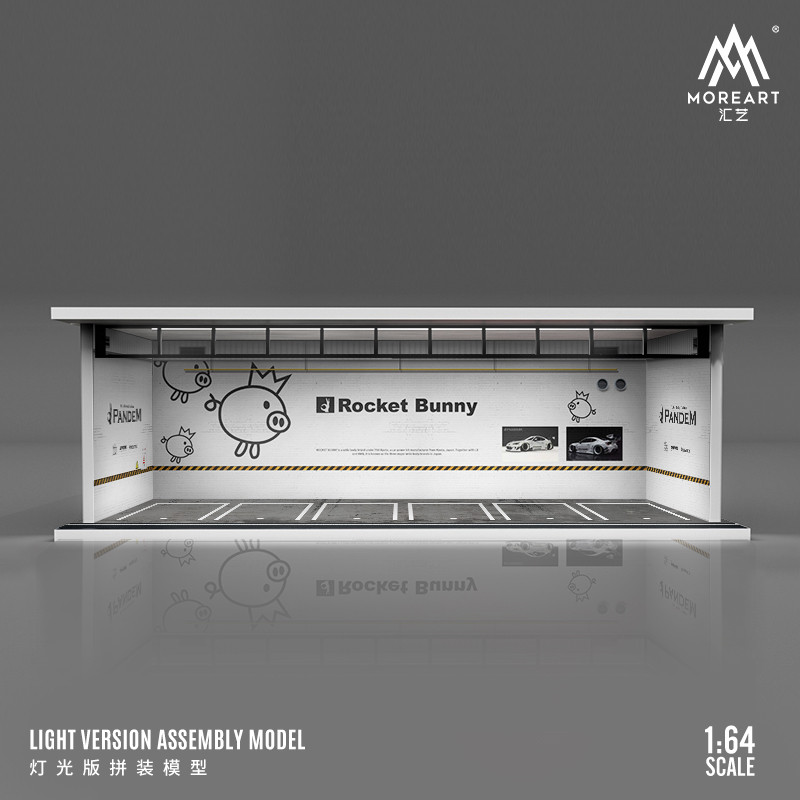 MOREART 1:64 Rocket Rabbit - Lighted Assembled Scene MO914025