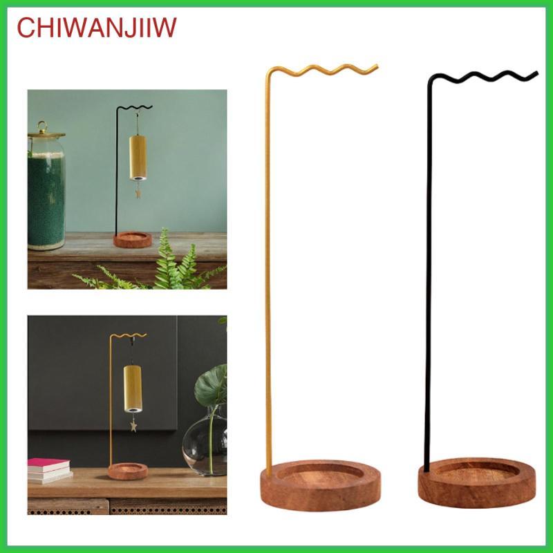 [chiwanjiiw] ขาตั้งกระดิ่งลมตั้งโต๊ะโลหะไม้ Windchime ผู้ถือปากกาประดิษฐ์ตัวอักษรชั้นวางแปรงสําหรับตกแต่งหน้าต่าง