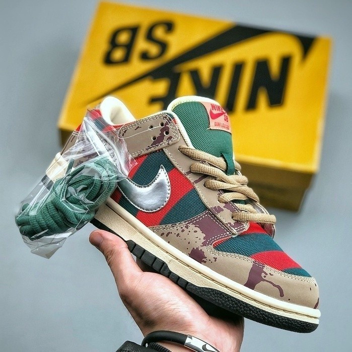 2023 Du Low Freddy Kruger Elm Street Top Retro Sport Casual Sport รองเท้าสเก็ตบอร์ด