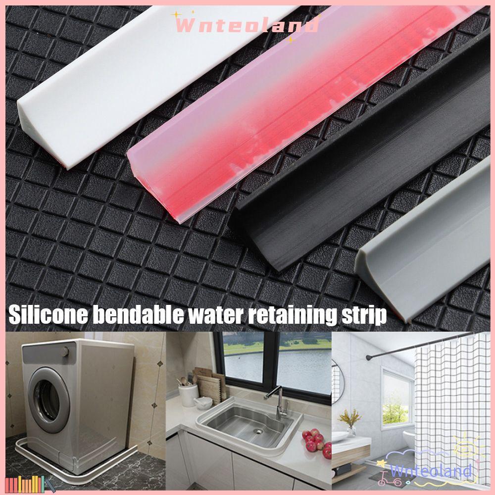 WNTEOLAND แถบยึดน้ํา Bendable Non-slip Flood Barrier Shower Dam ซิลิโคน Self-Adhesive