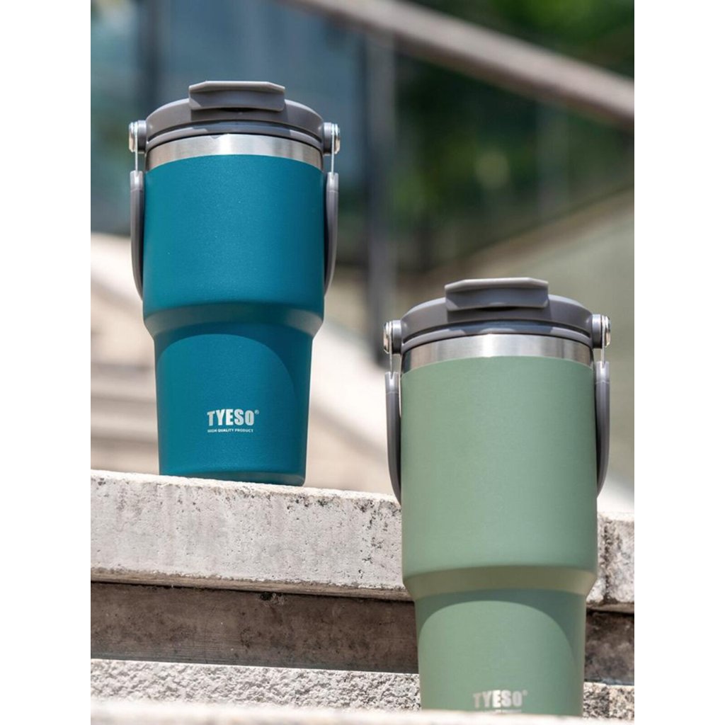 แก้วน้ำ แก้วน้ำน่ารัก TYESO TYESO Coffee Thermos Cup Girl High-value Cup Male Car Influencer Large-c
