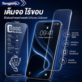 ฟิล์มกระจก 500C เต็มจอ ไร้ขอบ HD ใส กันกระแทก ไม่ดันเคส กันฝุ่นลำโพงสำหรับ IPHONE XR 11 12 13PROMAX 14PRO 15 16PROMAX 17