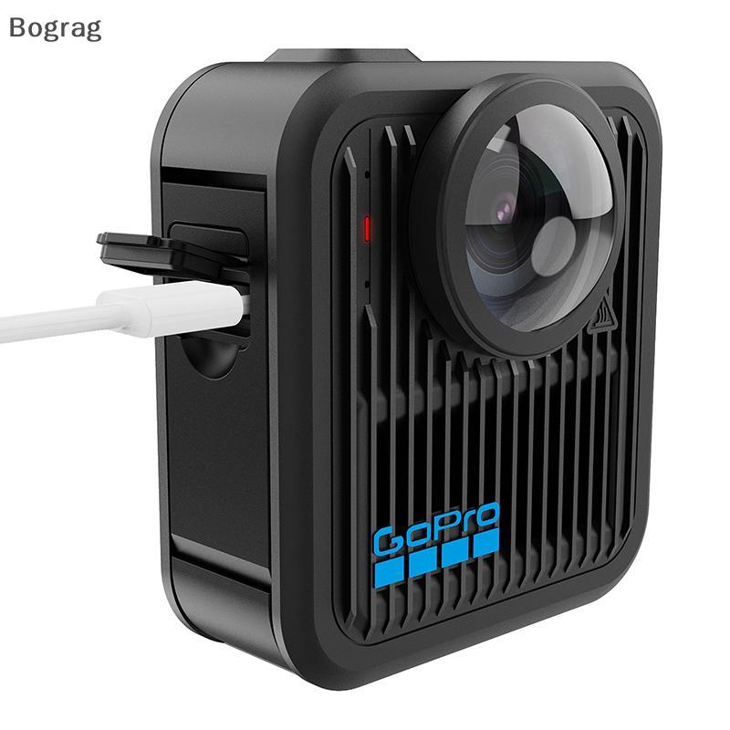 [Bogr] USB ชาร์จพอร์ตด้านข้างฝาครอบกันฝนสําหรับ GoPro MAX 2 ฝาครอบแบตเตอรี่ชาร์จกลางแจ้งอุปกรณ์เสริมกล้อง COD