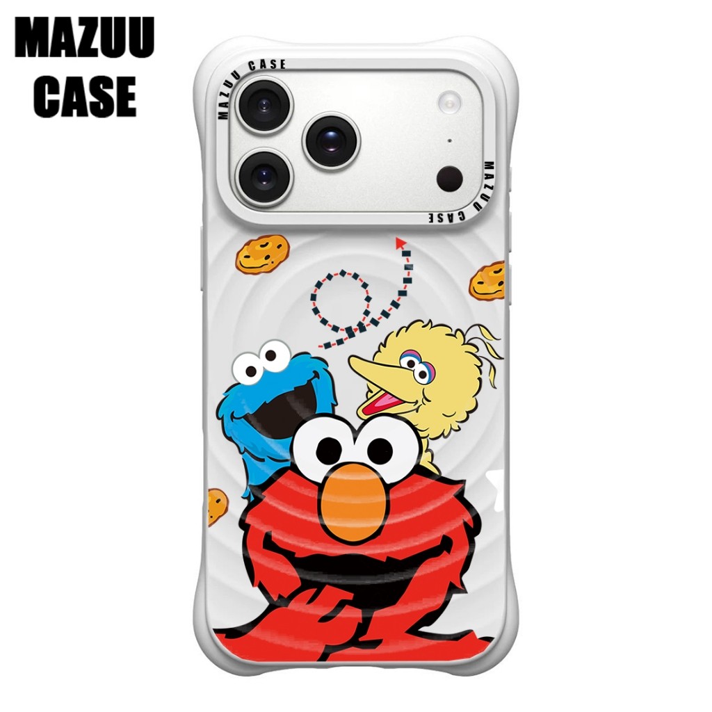 เคสไอโฟน ซิลิโคนสีขาว แม่เหล็ก กันกระแทกมุม ลายตัวการ์ตูนแมวสีขาวสไตล์คอลลาจสุดน่ารัก สำหรับ iPhone 17 16 15 14 13 12 11