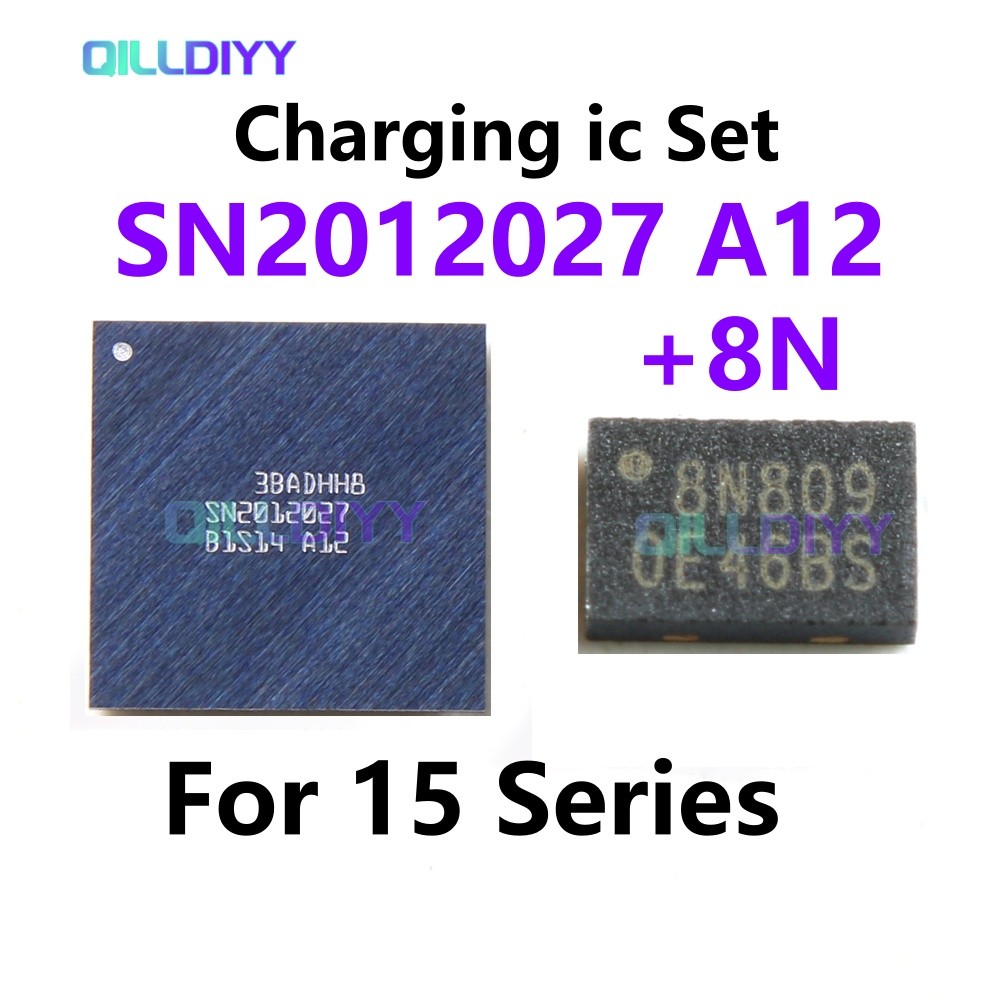 U2 SN2012027 A12 8N Q4EE Eeprom ชาร์จ IC ชุดสําหรับ iPhone 15 Pro Max 16 Plus พร้อมฐานข้อมูล 338S010
