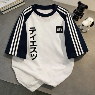 【จัดส่งจากกรุงเทพฯ】LABZAA เสื้อยืดแขนสั้นคอกลม✨วินเทจฟอกน้ำ ดีไซน์คลาสสิค ลายตัวอักษร ใส่สบาย ระบายอากาศ ผ้าฝ้าย YG4718
