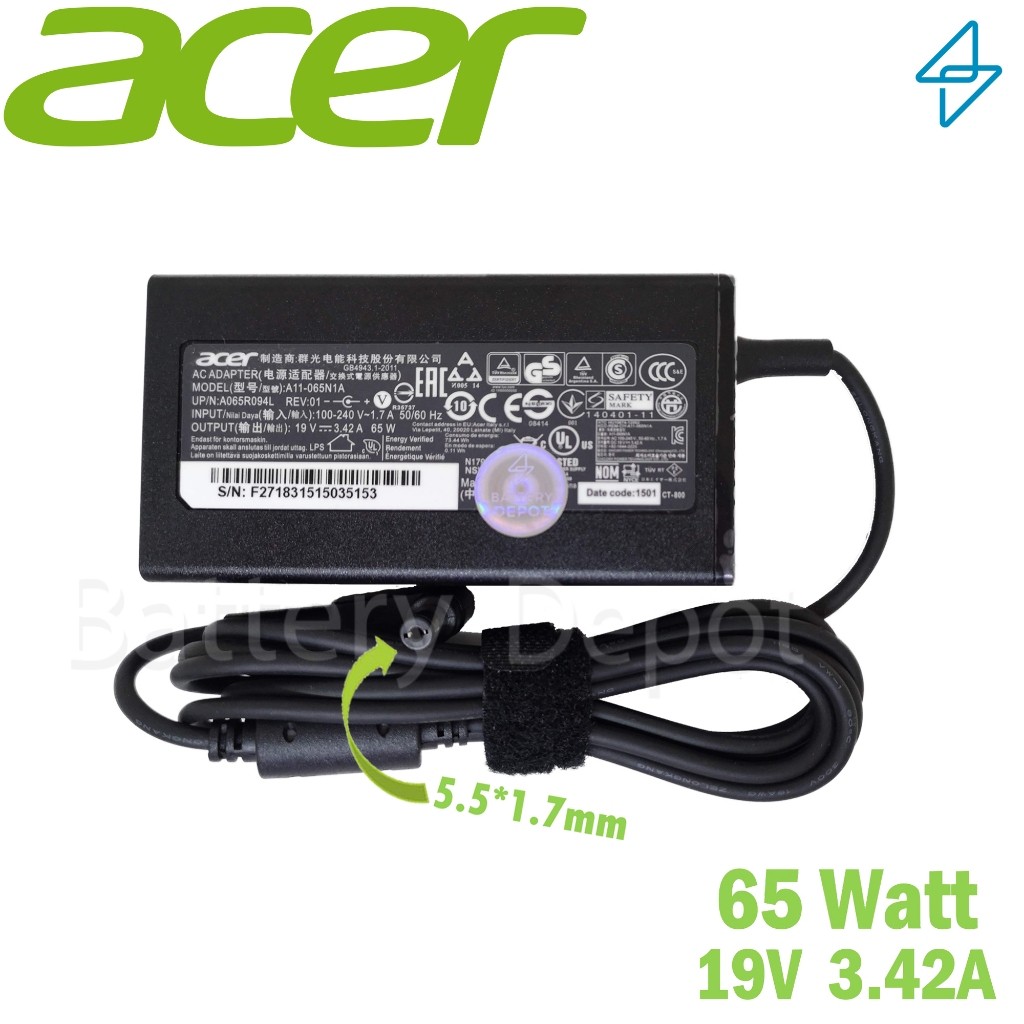 รุ่นใหม่ Acer Adapter ของแท้ Acer Aspire 5 A514-51 A515-41G A515-51 A515-51G A515-53G A517-51 A517-5