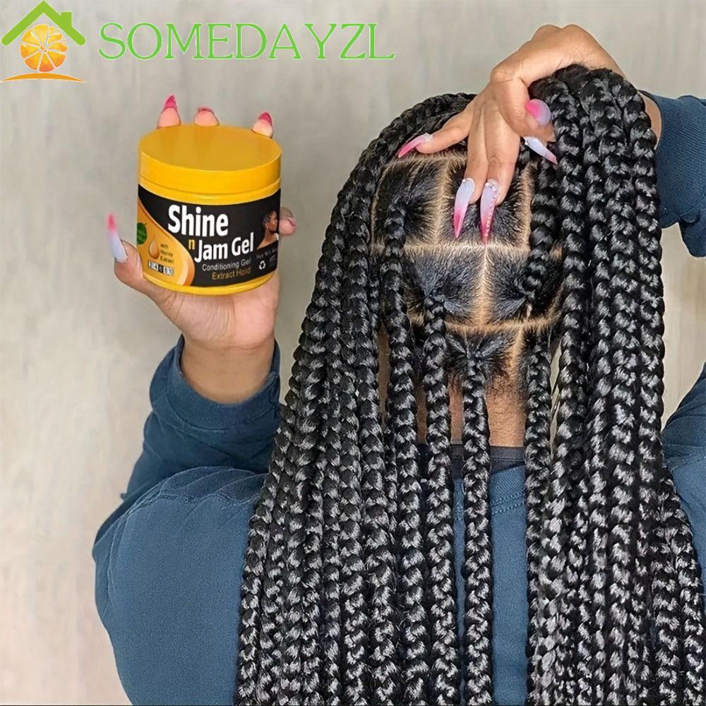 SOMEDAYZL Extra Hold Conditioning Braiding Gel, Long-lasting Hold Edge Control Shaping Cream, Smooths Conditioning Moisturizing Anti Hairloss ครีมจัดแต่งทรงผม Braids