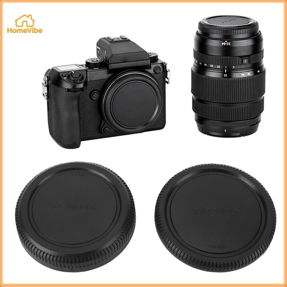 HomeVibe Gugxiom Body Cap & ฝาครอบเลนส์ด้านหลังสำหรับกล้อง Fuji G Mount ใช้งานร่วมกับ GFX50S GFX50R/100S 100II GFX