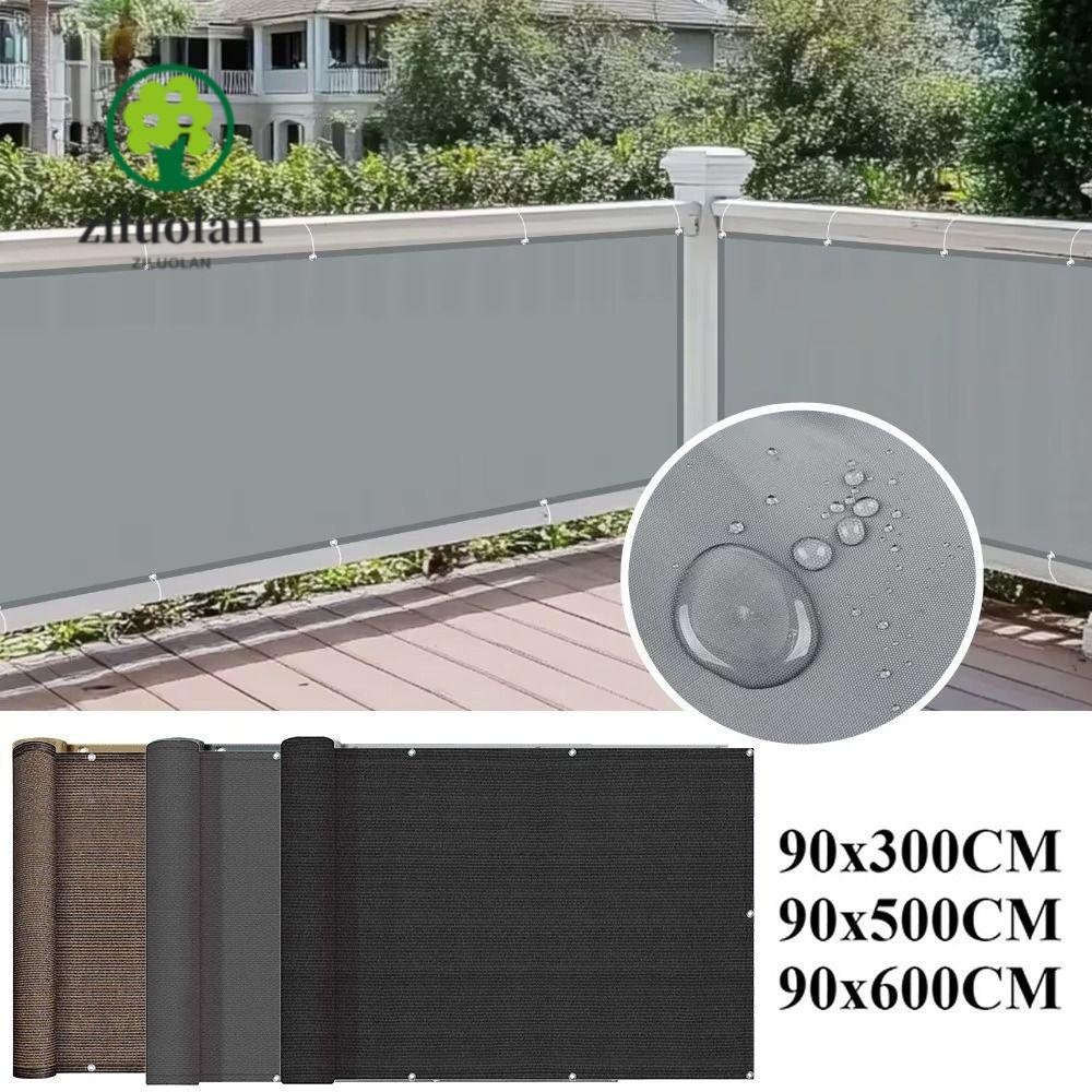 ZILUOLAN Sun Shading Sails, 3/5/6M กันน้ําระเบียง Shade ผ้า, Thicken รั้วป้องกันลานสวน Porch Pool
