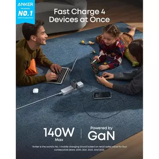 🔥ถูก/แท้🔥Anker 140W Fast Charger 4 Port ชาร์จไว PD Smart Display CN Version จอภาษาจีน