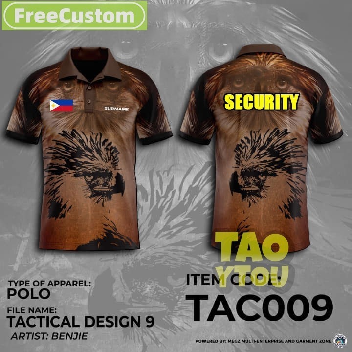 SECURITY ฟรีที่กําหนดเองชื่อ JERSEY SECURITY OFFICER เสื้อโปโลสําหรับชาย TACTICAL GLOCK AIRBORNE TAC