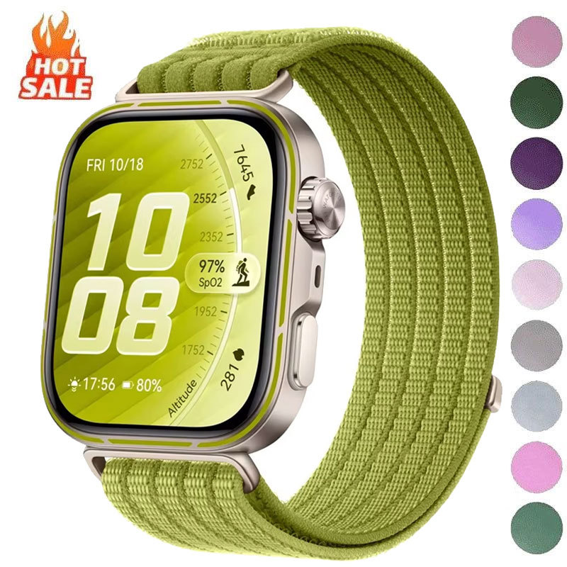 ไนลอนห่วงทอสําหรับ HUAWEI WATCH FIT 5/4 Pro ถักสบายสายรัดข้อมือระบายอากาศสําหรับ Huawei Watch Fit 5 4 3
