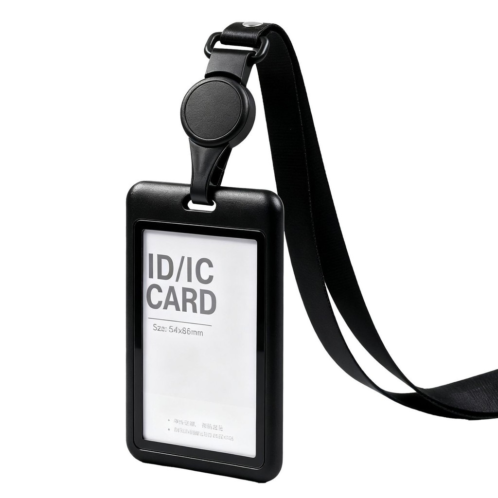 ที่ใส่บัตรแบบยืดหดได้ Work Permit ID Door Card Student ID Business Office Badge Staff Number Plate W