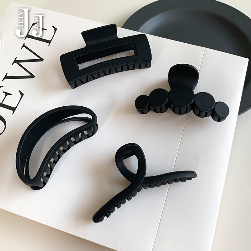 Frosted Black Shark Clip ปริมาณมาก Multi-French Clip Female Classic All-Match Back Head Plate Hair C
