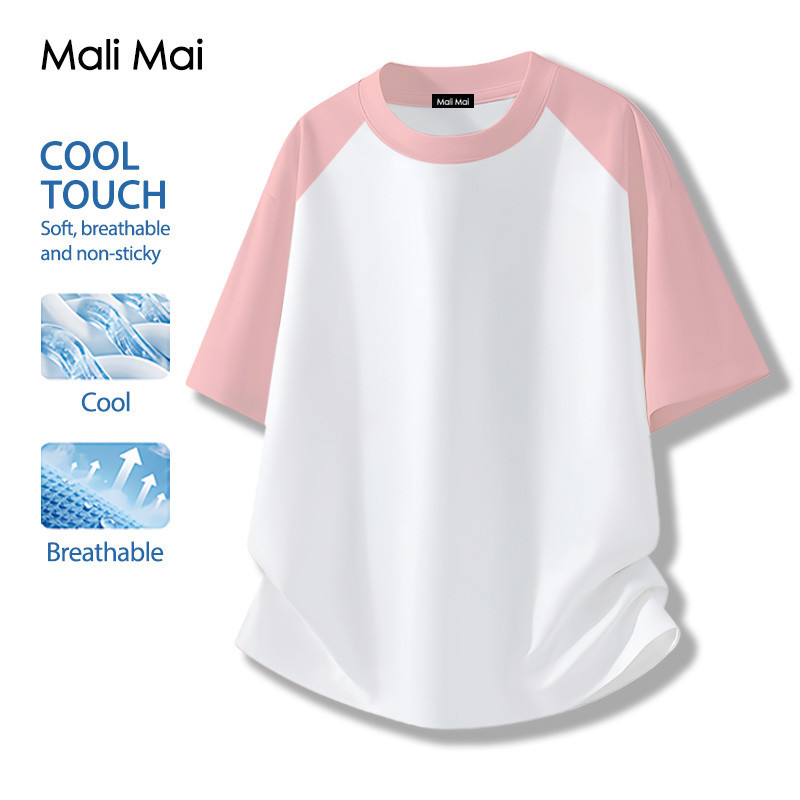 ผ้านุ่มใส่สบายa ระบายอากาศได้ เสื้อสีพื้น คอกลม 2026สินค้าใหม่! ฤดูร้อน (ส่งเร็ว จัดส่งจากไทย)