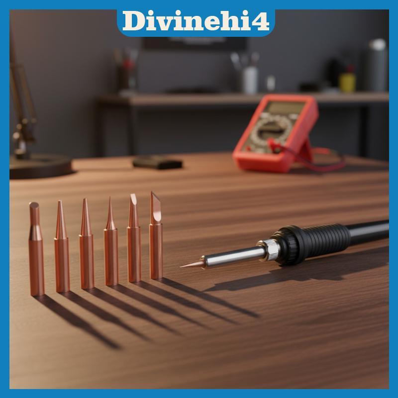 <divinehi4> หัวแร้งเคล็ดลับ 900M K 2.4D 3C BI ทองแดงบริสุทธิ์ 1 ชุดพร้อม 936 Handle Solder Job Elect
