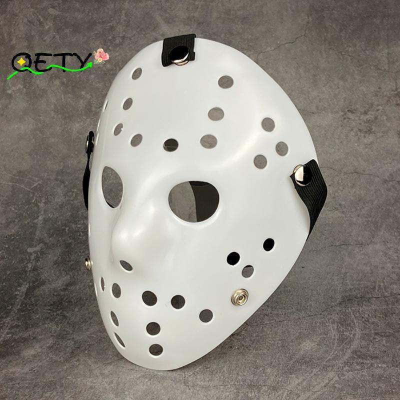 [qetyellow] หน้ากาก Jason สีขาว New Freddie Vs. All White Pure White Jason หน้ากากตลกน่ากลัวสําหรับว