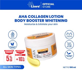 Beauty Talk AHA Collagen Lotion 100 ML - Body Lotion Mencerahkan kulit, dan Lembap Setiap Hari