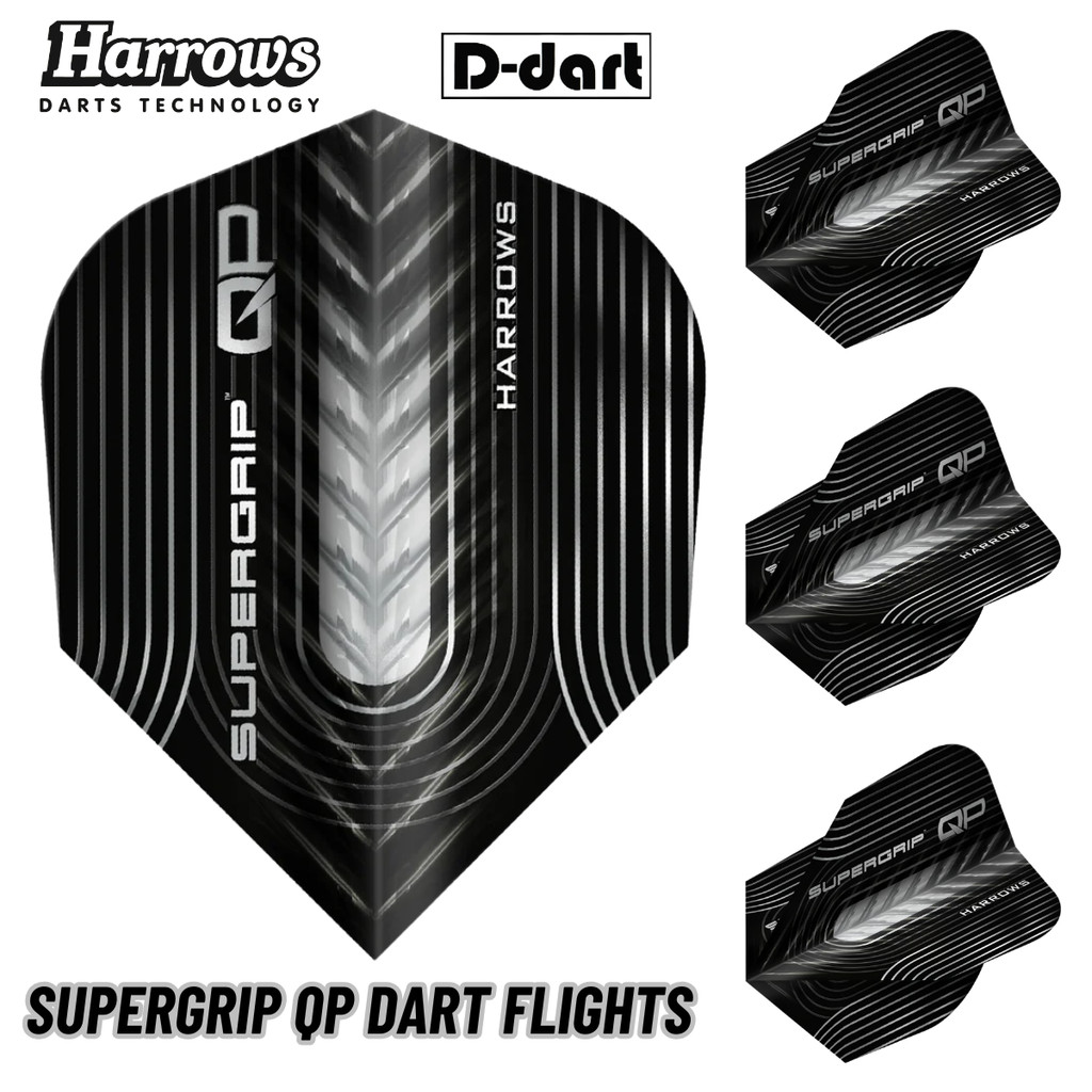 HARROWS DART FLIGHTS - STANDARD SUPERGRIP QP 100 MICRON DART FLIGHTS (SAYAP ARROW)