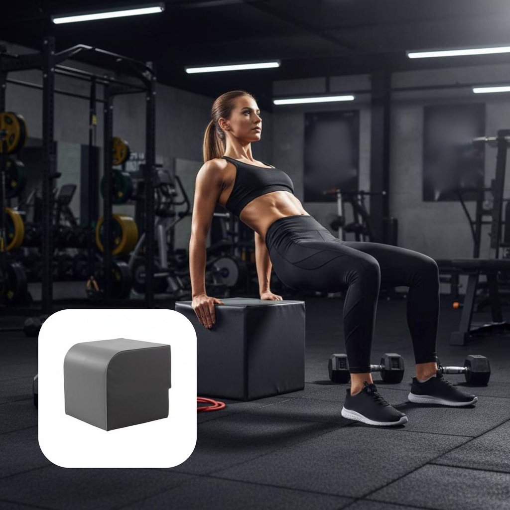 Home Gym Hip Thrust Box พื้นผิวเบาะแข็งแรง Hip Lift Bench ฐานกันลื่น