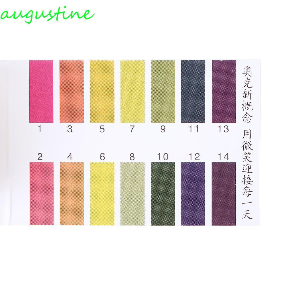 กระดาษทดสอบ AUGUSTINE PH สําหรับการทดสอบเครื่องสําอางตู้ปลา PH 1-14 80 แถบ/แพ็คสําหรับการทดสอบน้ําบ้