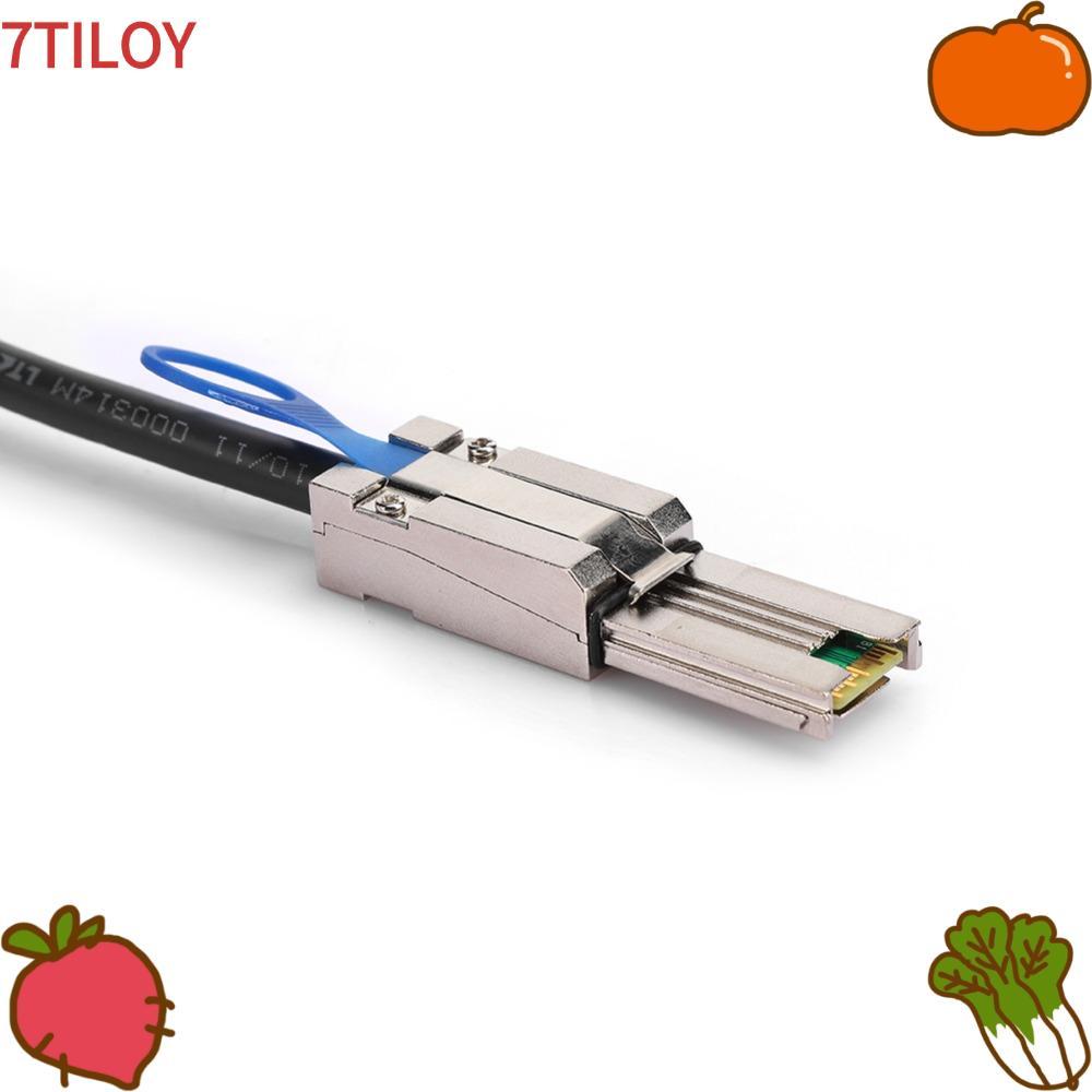 7TILOYSHOP SFF-8088 สายเคเบิล 26P ถึง 4 X SATAs, สายเคเบิล SAS ขนาดเล็ก 6Gbps, สายเคเบิลฮาร์ดไดรฟ์เซ