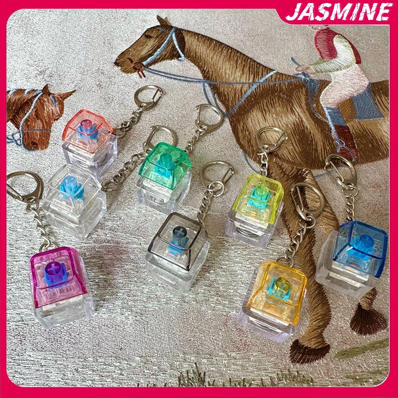JASMINE Creative Keycap พวงกุญแจ Dpression Keycap จี้คีย์บอร์ด Keyswitch พวงกุญแจแปลก Bapa ตกแต่งของ