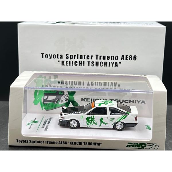 INNO64 TOYOTA SPRINTER TRUENO AE86 "KEIICHI TSUCHIYA" (With Chase car)