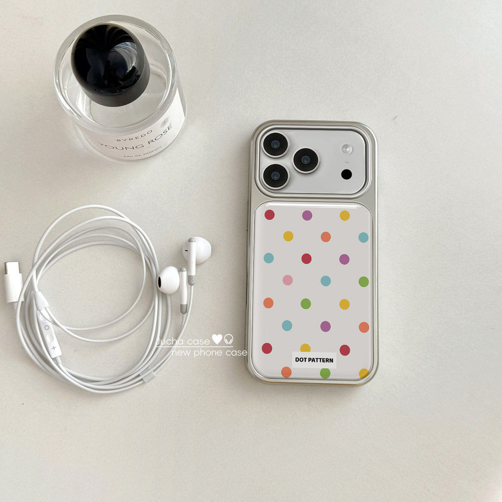 เคสไอโฟนลายจุดสีสันสดใสรูปแบบจุดย้อนยุคน่ารักฝาครอบป้องกันกันกระแทกสําหรับ ไอโฟน 16 15 14 13 มือโปร สูงสุด เคสโทรศัพท์สุนทรียศาสตร์อินเทรนด