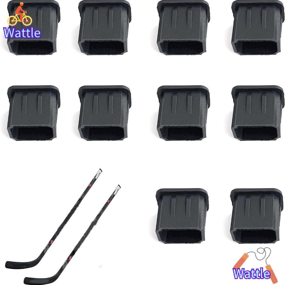 WATTLE 10 ชิ้น Hockey Stick End Cap, Universal TPU Hockey Stick Butt End Caps, น้ําหนักเบาไม่มีเครื่