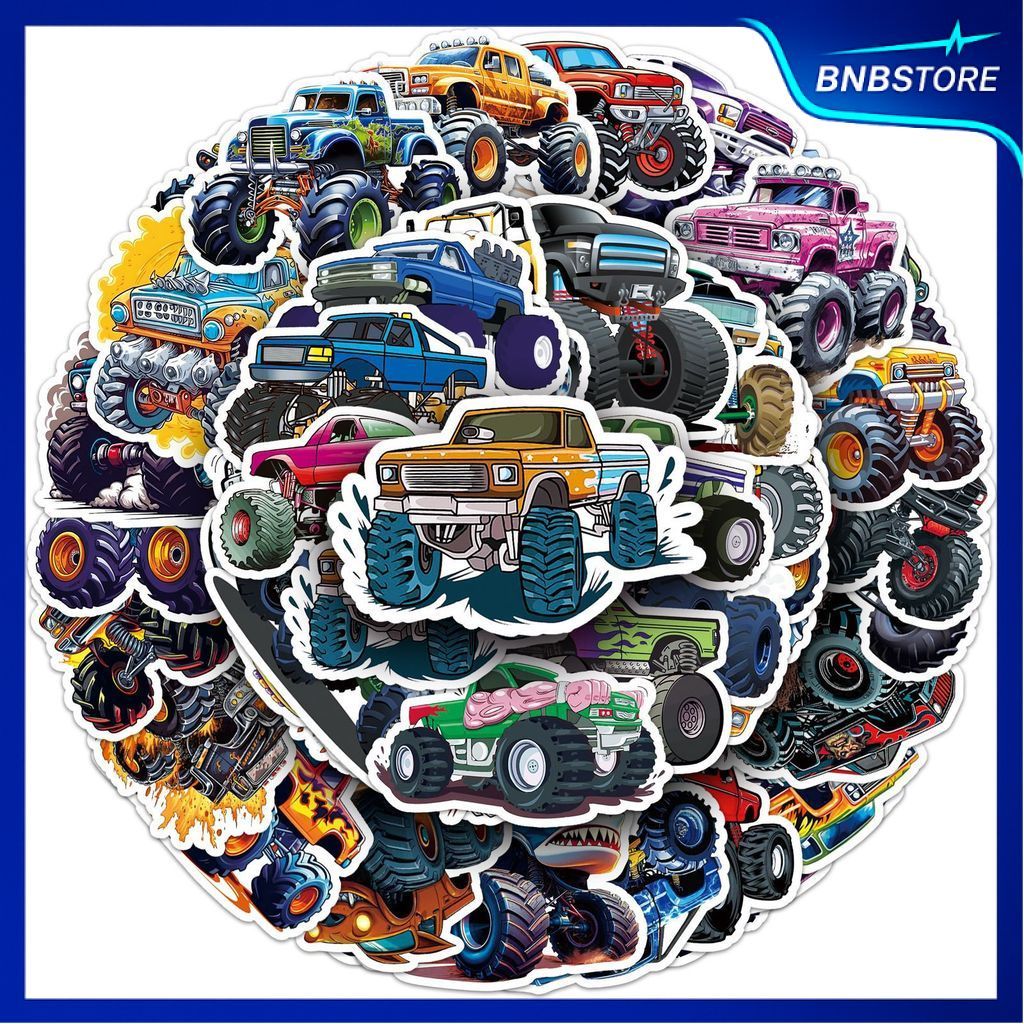 🍀ส่งจากไทย🍀 100แบบ Sticker มอนสเตอร์ ทรัก รถบิ๊กฟุต การ์ตูน Monster Truck Big Foot Car Cartoon