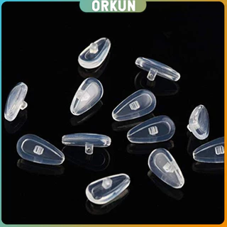 Orkun ที่รองจมูกแว่นตา ซิลิโคนนุ่ม ถุงลม ป้องกันลื่น 1 กล่อง ติดตั้งง่าย Silicone Eyeglasses Nose Pads