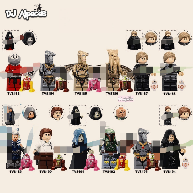 มินิฟิกเกอร์ Luke Darth Malak Boba Fett ของเล่นตุ๊กตาสะสม