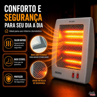 Aquecedor Portátil com Desligamento Automático em Caso de Queda ou Inclinação