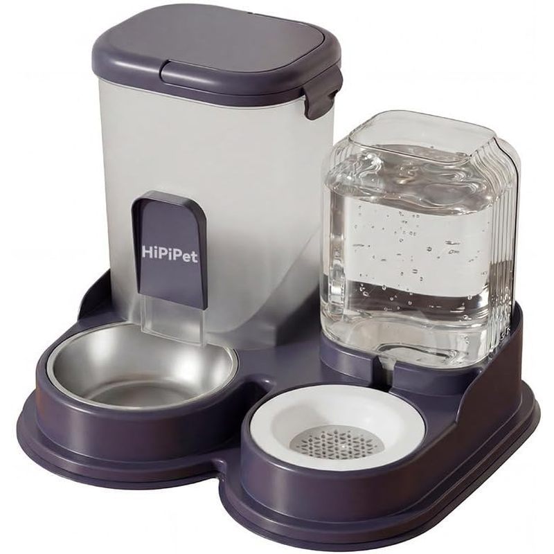 Suction Cup cat and Dog Bowl, Food Dispenser, cat Food Bowl, Automatic Stainless Steel cat Feeder.