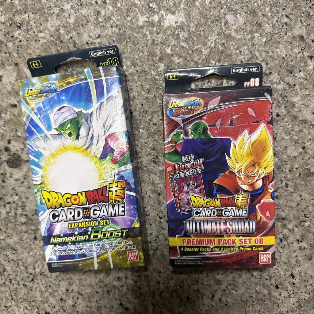 Qun เวอร์ชันอเมริกันใหม่ Bandai Dragon Ball Pre-Group PP08 BE18 การ์ดเตรียมกลุ่ม
