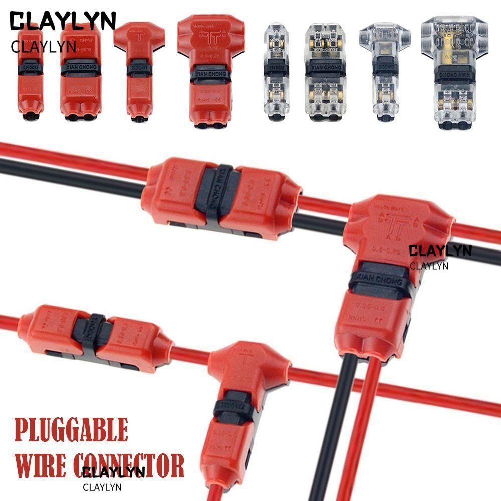 CLAYLYN0 1 ชิ้นสายไฟ Crimp,สําหรับสายไฟการเชื่อมต่อสายไฟ Strip Pluggable Wire Connector, Quick Splic
