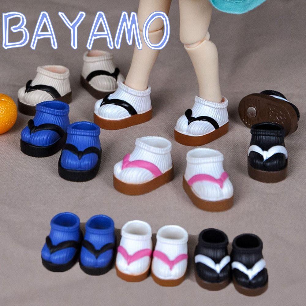 BAYAMO รองเท้าแตะตุ๊กตารองเท้าน่ารักสําหรับ obitsu11GSCbody9OB11 สําหรับ 1/11 OB11 ตุ๊กตารองเท้า