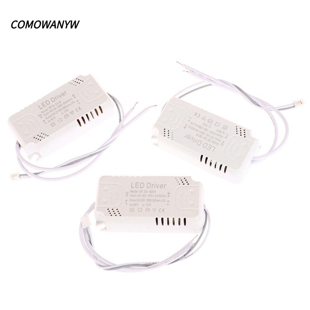 COMWANYW ไดร์เวอร์ไฟ LED, หน่วยไฟ 8-24W 20-36W 30-50W 36-60W 50-70W 60-80W อะแดปเตอร์ไฟ, AC165-265V Rectifier Non-Isolating DRIVER แหล่งจ่ายไฟ LED โคมไฟเพดาน