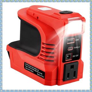 (W L N H)180W Power Inverter forMilwaukee 18V Battery 180W Battery Adapter forMilwaukee 18V Battery forMilwaukee 18V Battery Power Inverter forMilwauke  US Plug